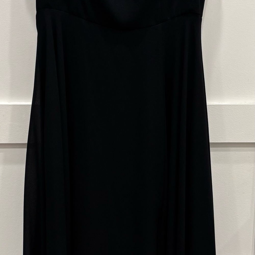 Lulu's Black Tie-Shoulder Maxi Dress with Side Slit - Picture 2 of 9